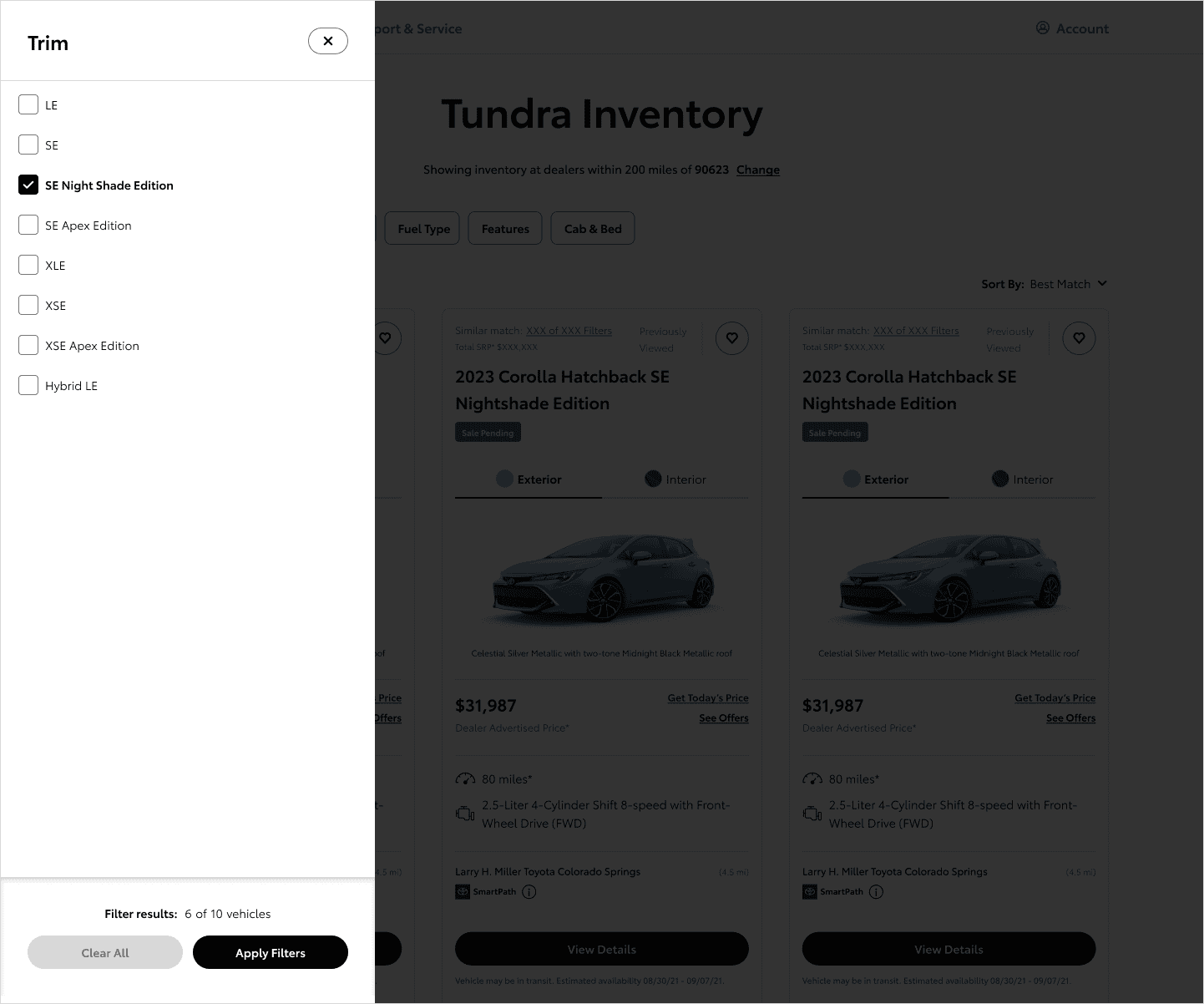 Desktop – trim filter