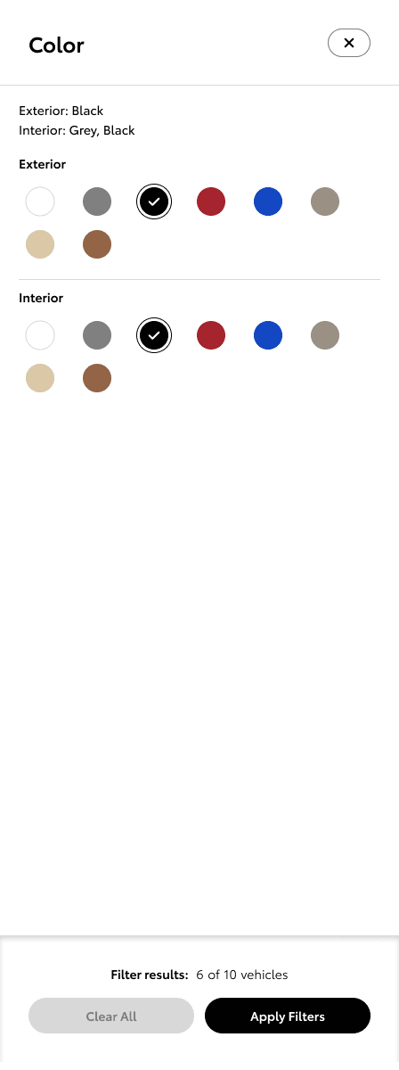 Mobile – color filter